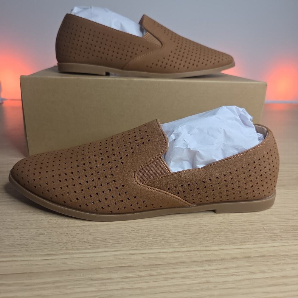 Journee Lucie Tru Comfort Foam Slip On Almond Toe Dress Flats Brown Size 7M